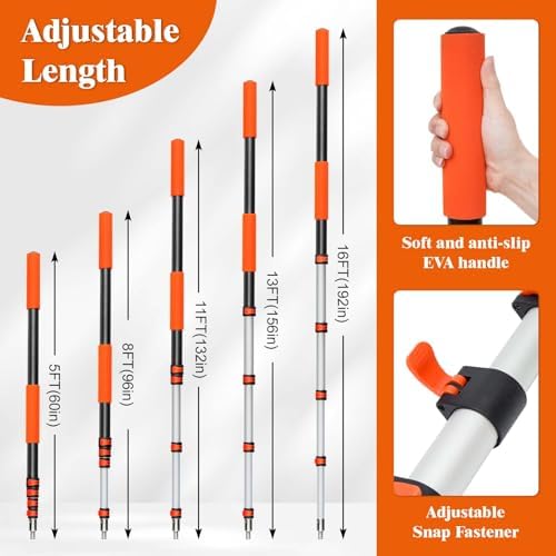 16FT Car Wash Brush with Long Handle, RV Wash Brush with Soft Chenille - Image 2