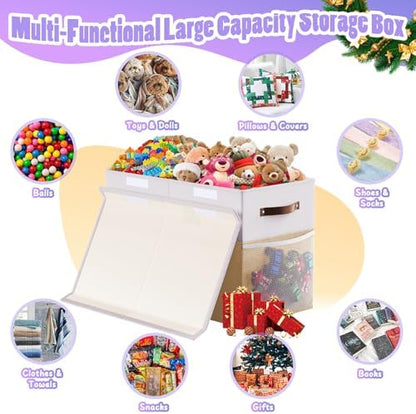 Large Toy Storage Box with Lid & Dividers, Kids Toy Chest - Image 3