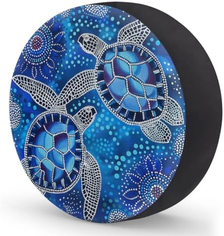 Rv Spare Tire Cover Wheel Galaxy Blue Turtle Tire Covers Wheel Protectors - Image 2
