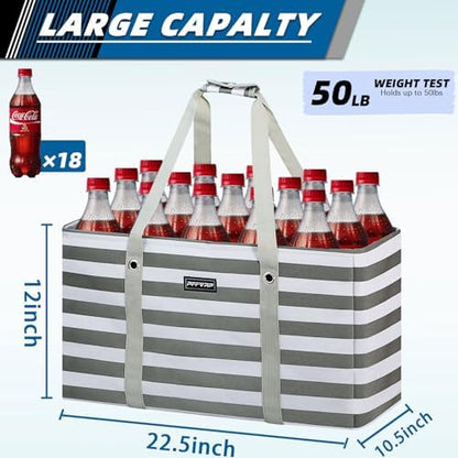 Stand Up Extra Large Utility Tote Bag, Foldable Reusable Grocery Bags - Image 4