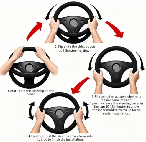 Sea Turtle Steering Wheel Cover 15in + 2 Car Cup Coasters - Image 4