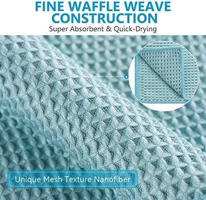 ZHIDIAN Waffle Weave Microfiber Towels, Premium Waffle Knit Car Detailing Towel - Image 2