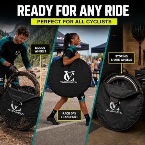 VeloChampion Waterproof Nylon Bike Wheel Bag, Large 26-29", 2 Pack - Image 2