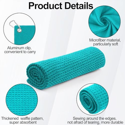 3 Pack 16" X 16" Golf Towels for Golf Bags - Image 5