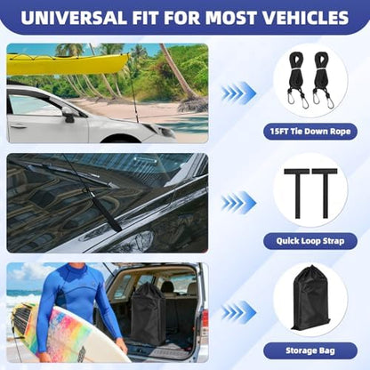 Kayak Roof Rack for Car, Universal Soft Foam Rack Pads for Surfboard - Image 5