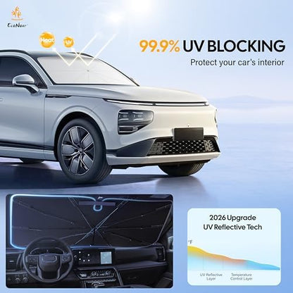 EcoNour Foldable Windshield Sun Shade & Window Tint Fit - Image 3