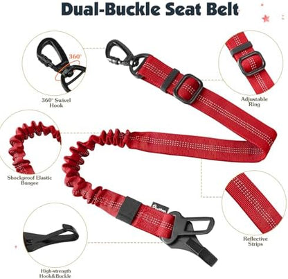 Pawaboo Dog Seat Belt Harness for Car, Seatbelt Harness - Image 3