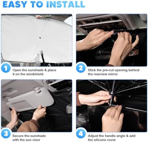 KUST 56" * 31" Windshield Sun Shade Umbrella - Image 6