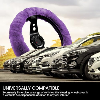 Andalus Brands Luxury Fluffy Car Steering Wheel Covers – Genuine Merino - Image 6