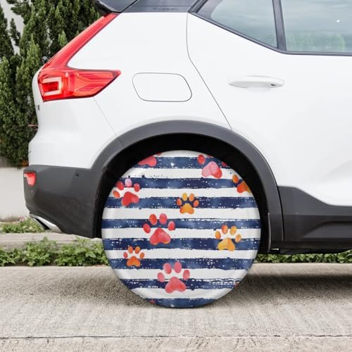 Spare Tire Cover for RV Trailer, Animal Paw Print Tire Covers Universal Fit for - Image 6