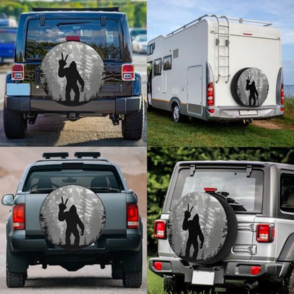 Spare Tire Cover Bigfoot American Flag Wheel Covers Protectors Waterproof - Image 6