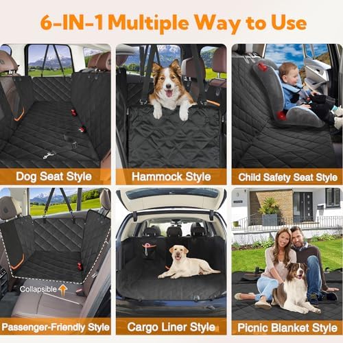 Kytely Dog Car Seat Cover for Back Seat, Waterproof Hammock for Car&SUV - Image 4