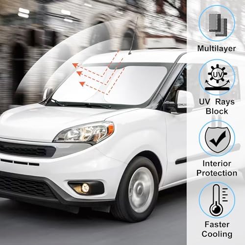 Windshield Sun Shade Sunshade for 2014-2026 Dodge RAM ProMaster - Image 2