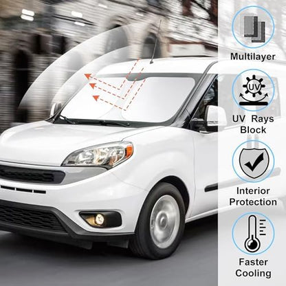 Windshield Sun Shade for 2014-2026 Dodge RAM ProMaster - Image 2