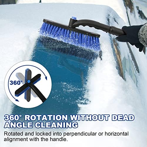 BFONS 2PCS Ice Scrapers for Car Windshield, 2-in-1 Snow Scraper and Snow Brush - Image 3