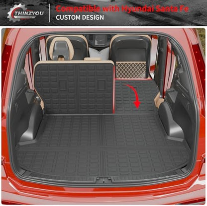 Cargo Mat & Backrest Mats for 2021-2023 Hyundai Santa Fe 5 Seats - Image 6