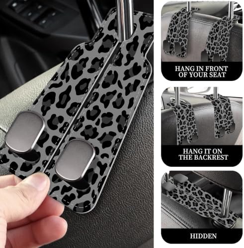 PU Leather Car Seat Hook, Storage Headrest Hanger, Cute Car Backseat Organizer - Image 2