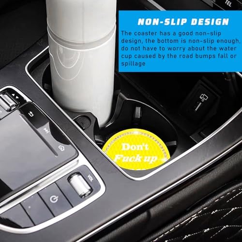 4 PCS Bling Car Cup Coaster, 2.75 Inch Anti-Slip Cup Holder Insert Coasters - Image 6