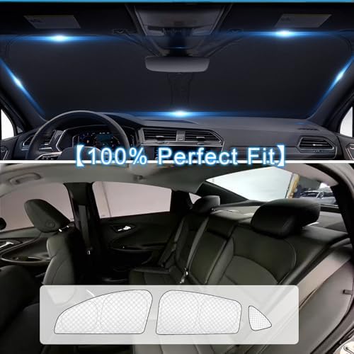 KMF 8pcs Thicken Sun Shades for Chevy Malibu 2016-2025 Accessories, Chevrolet - Image 3