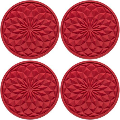 4 Pack Silicone Car Cup Holder Coaster – 2.75 Inch Non-Slip Drink Mat, by MEAJOO
