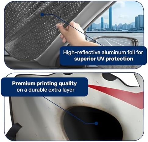 GENANY Perforated Mask Windshield Sun Shade 55 x 30 Inch - Image 4