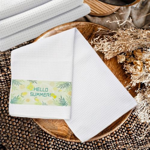 YOUKE OLA 40 Pack Sublimation White Towels Waffle Weave Kitchen Towels Blanks - Image 5