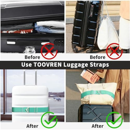 TOOVREN 2-in-1 Travel Belt for Luggage Straps Add a Bag Bungees Suitcase - Image 4