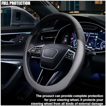 LAINLOY 15" Car Steering Wheel Cover, Microfiber Leather Cover - Image 4