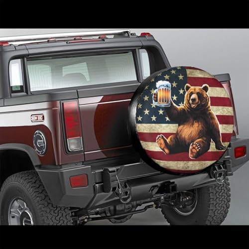 Camper Bear Spare Tire Cover Wheel Protectors Waterproof Wheel Covers Universal - Image 4