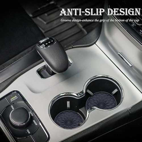 4 Pack Silicone Car Cup Holder Coaster – 2.75 Inch Non-Slip Drink Mat, - Image 3