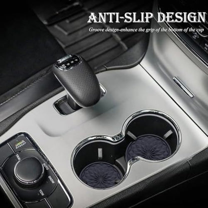 4 Pack Silicone Car Cup Holder Coaster – 2.75 Inch Non-Slip Drink Mat, - Image 3