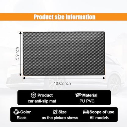 GLSOWEE Car Dashboard Anti-Slip Mat, 10.6"×5.9" Non-Slip Adhesive Pad - Image 2