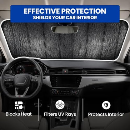 EcoNour Accordion Car Windshield Sun Shade | Reflective Car Window Shades - Image 5
