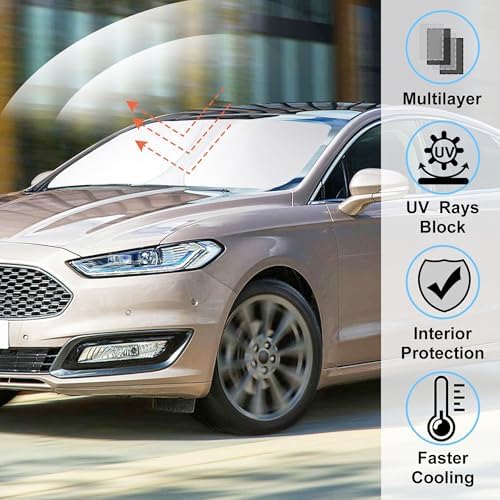 Windshield Sun Shade for 2013-2021 Ford Fusion Accessories - Image 2