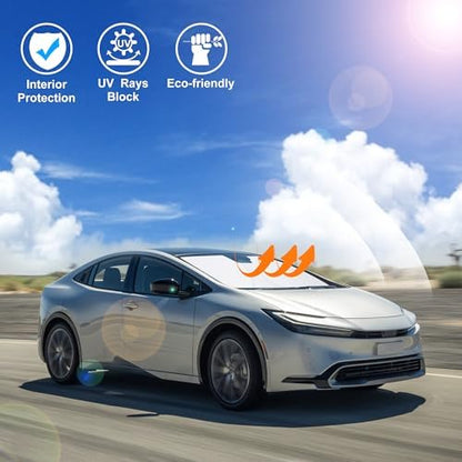 Windshield Sun Shade for 2023-2026 Toyota Prius Accessories - Image 5