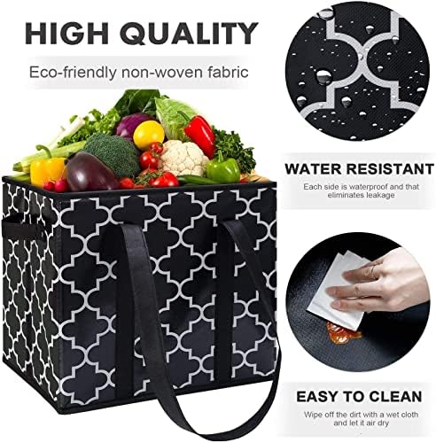 Reusable Grocery Bags 6-Pack Foldable Washable Large Storage Basket - Image 4