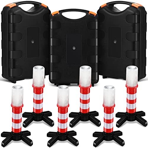 Riakrum 16 Pcs Emergency Roadside Flares Bulk Kit LED Safety Strobe Road by Riakrum