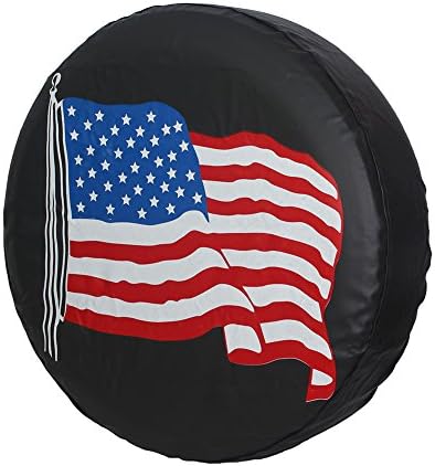 American Flag Black Spare Tire Cover - Image 2