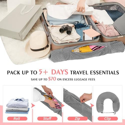 Stuffable Neck Pillow for Travel, Packable Neck Pillow - Image 2