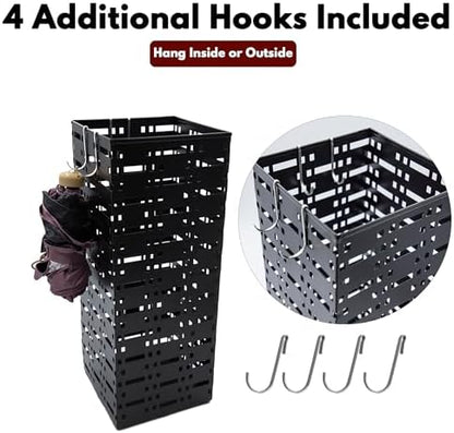 2 Pack Metal Umbrella Stand for Indoor Entry, Entryway Umbrella Holder Rack - Image 5