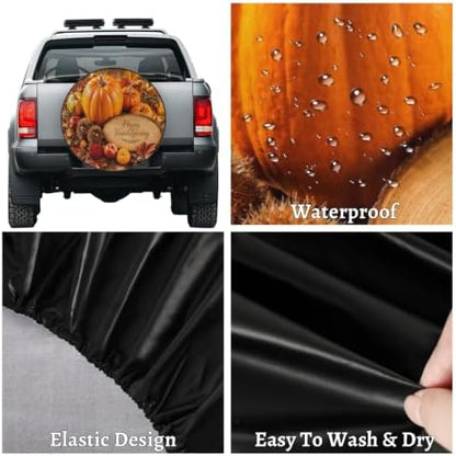 Thanksgiving Spare Tire Cover Waterproof Dust-Proof Spare Wheel Covers - Image 4