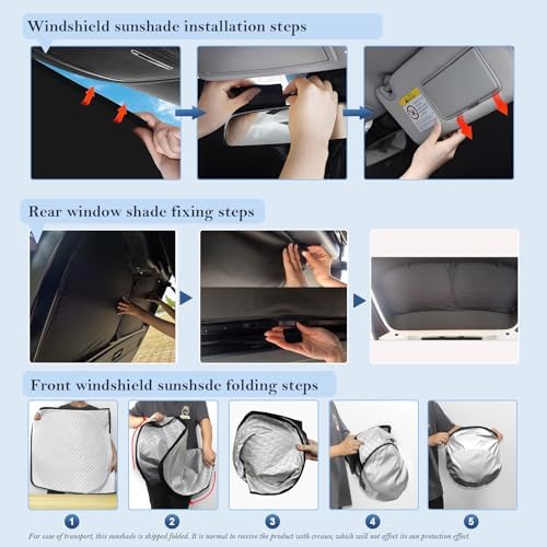KMF 8pcs Thicken Sun Shades for Ford Escape 2020-2025 2026 Accessories - Image 6