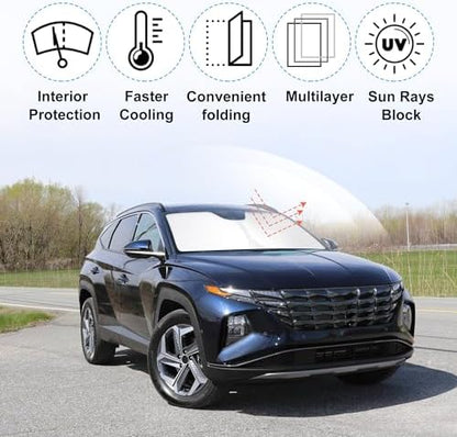 Windshield Sun Shade for 2022-2026 Hyundai Tucson Accessories - Image 2