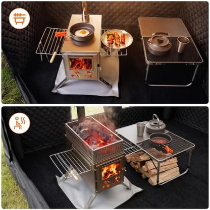 Wood Burning Sauna Hot Tent Stove, 2 in 1 Tent Wood Burning Stove - Image 5