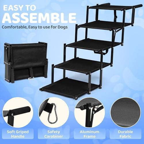Dog Car Stairs – Portable Non-Slip Pet Stairs - Image 2