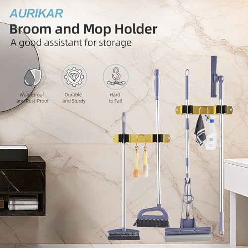 Broom Holder Wall Mount, Broom Hanger - Image 3