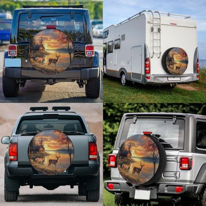 Rv Spare Tire Cover Wheel Forest Animals Deer Autumn Tire Covers Wheel - Image 6