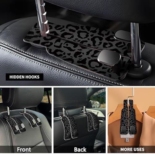 Car Seat Headrest Hook, Universal Leather Cute Hanger Holder Hook, Storage - Image 3