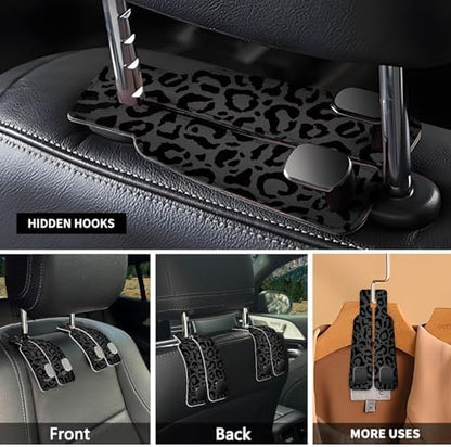 Car Seat Headrest Hook, Universal Leather Cute Hanger Holder Hook, Storage - Image 3