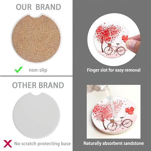 Love Tree Bicycle Cup Holder Coasters - Image 4